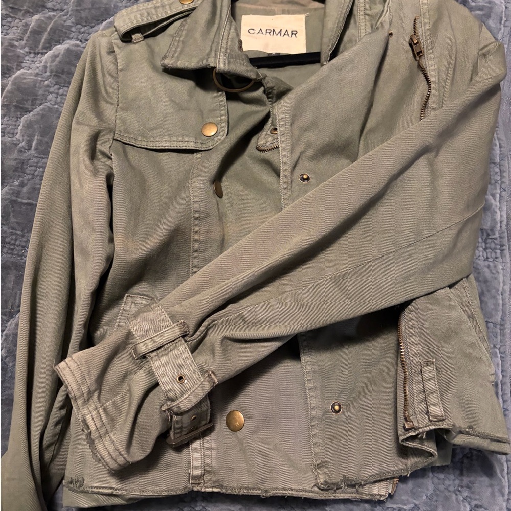 CARMAR Women's Utility Jacket in Green khaki